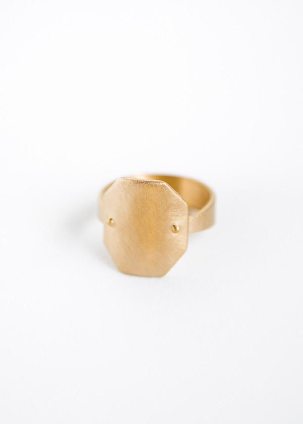 Hexagon Rivet Ring By Boe