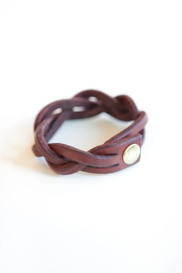 Solid Mfg. Co Braided Leather Bracelet