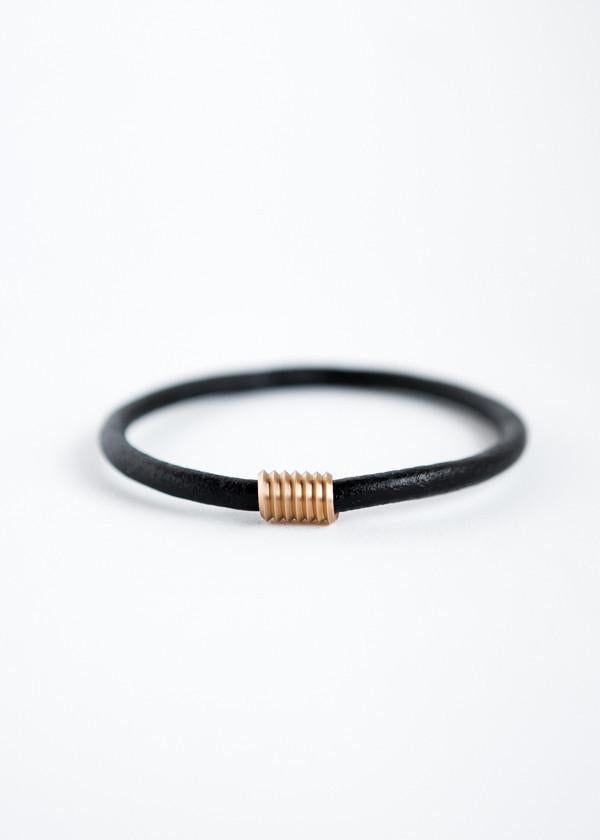 Leather Coil Bangle By Boe