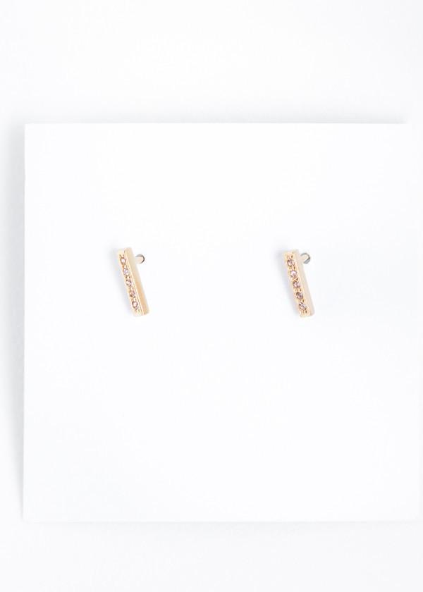 Mini Studded Bar Earrings