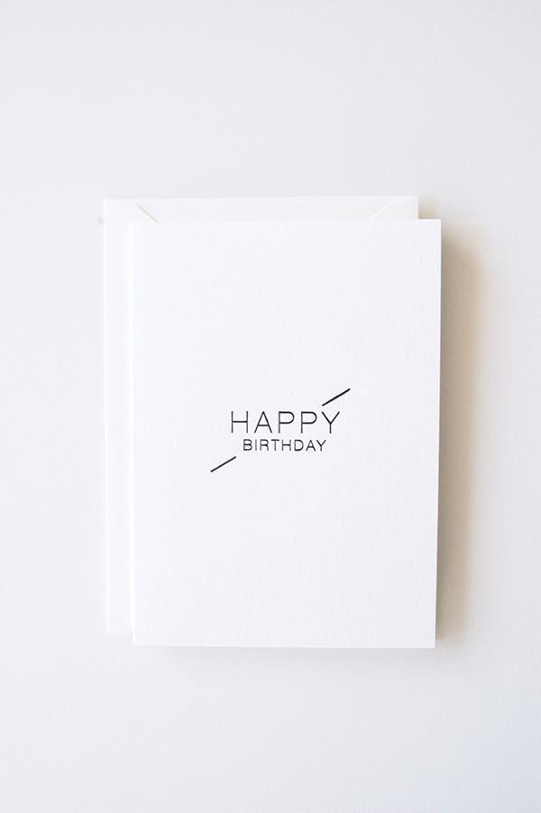 In Haus Press Diagonal Happy Birthday Card