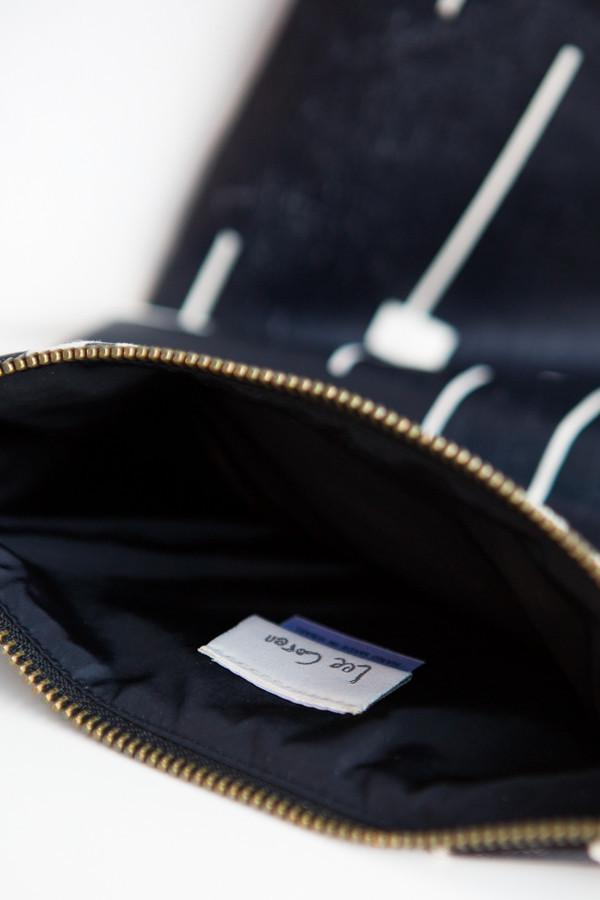 Lee Coren Black Foldover Clutch