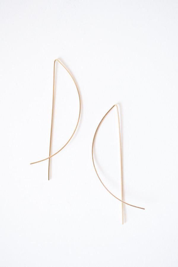 Half Moon Threader Earrings- Large By Boe