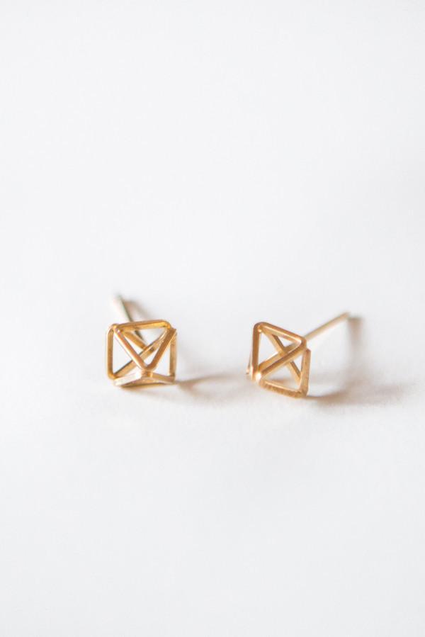 Mini Pyramid Earrings