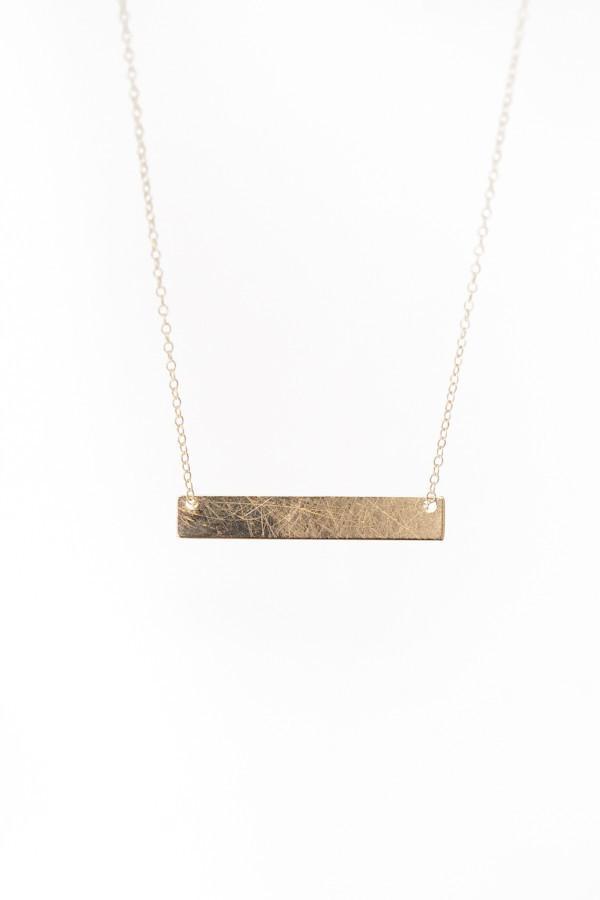 Horizontal Tag Necklace By Boe