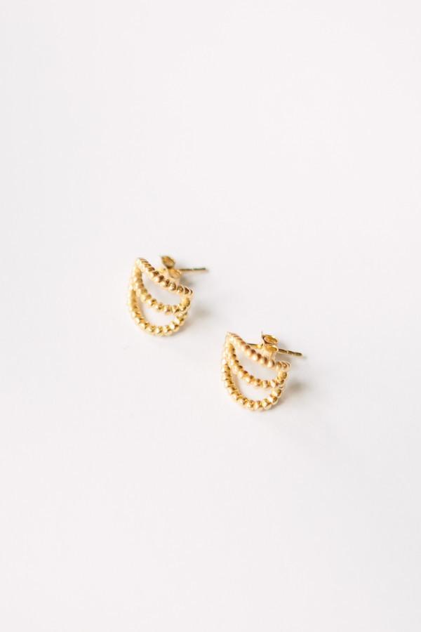By Boe Rivet Triple Row Cage Earrings
