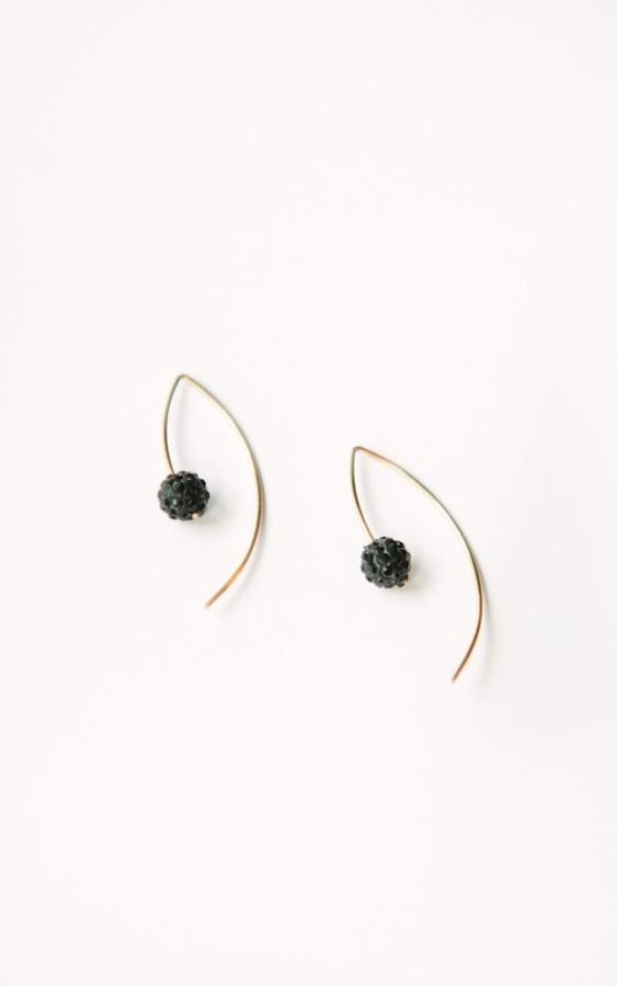 Mini Wrapped Wire Arc Earrings