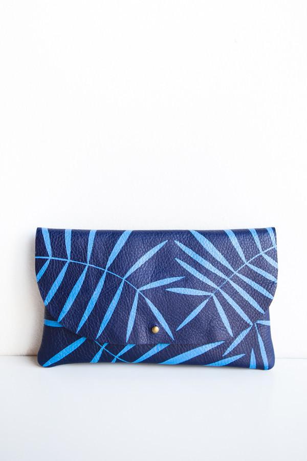 Kertis Leather Snap Clutch