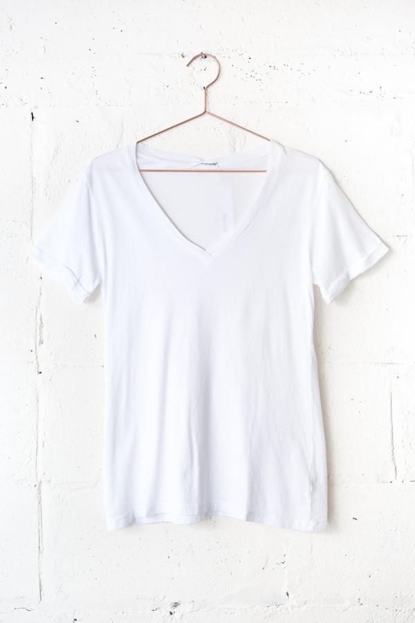 LA Made Roll Sleeve V-Neck Tee