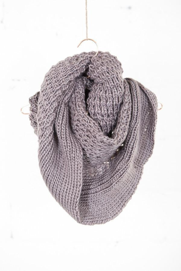 Thick Knit Infinity Mocha Scarf