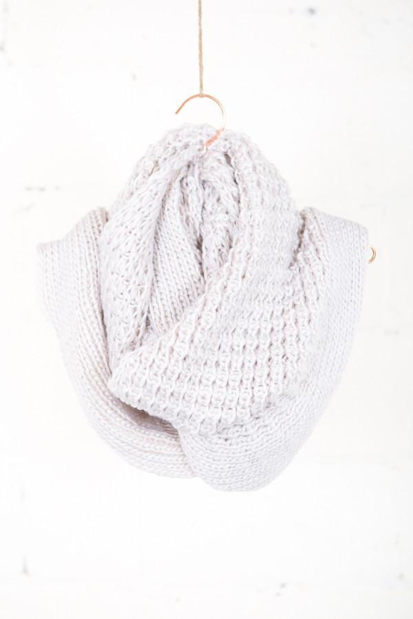 Thick Knit Ivory Infinity Scarf