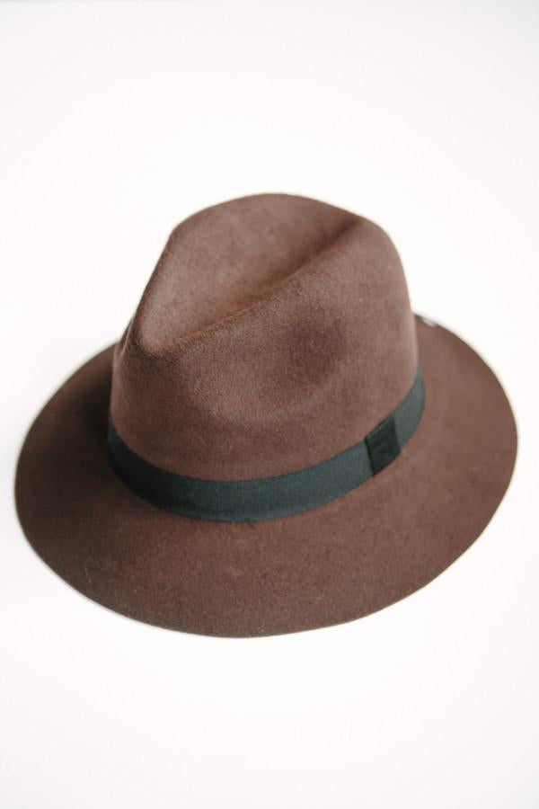 Brown Wool Fedora Hat