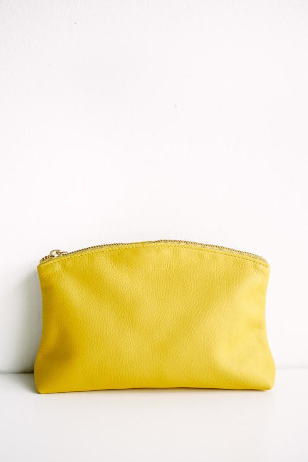 Baggu Small Leather Clutch