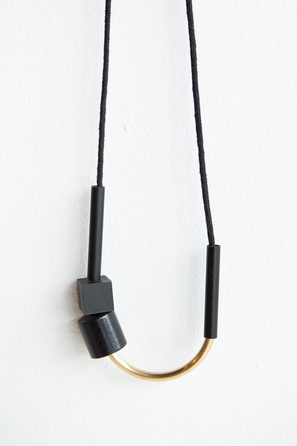Maslo Jewelry Chock A Block Brass Necklace