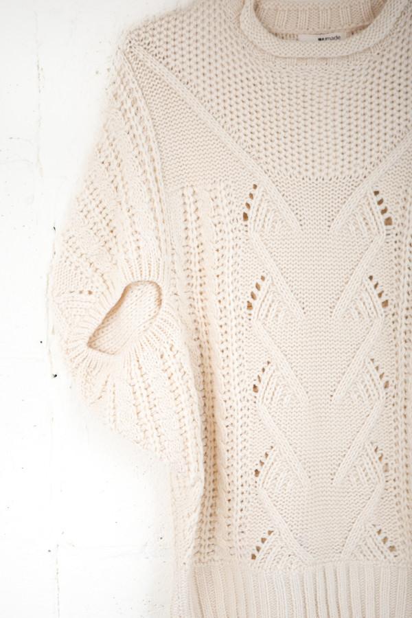 LA Cable Stitch Poncho Sweater
