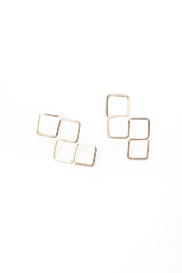 Square Cluster Earrings