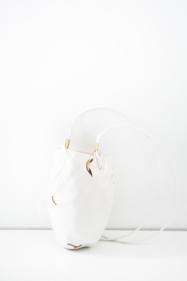Hanging Facet Ceramic Vessel