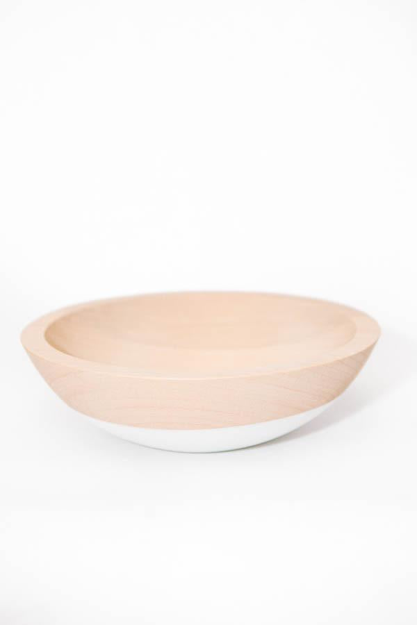 Wind & Willow Home White Beech Wood Bowl