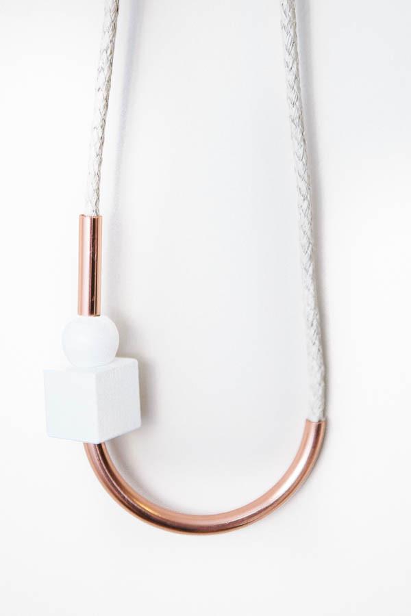 Maslo Jewelry Chock A Block Copper Necklace