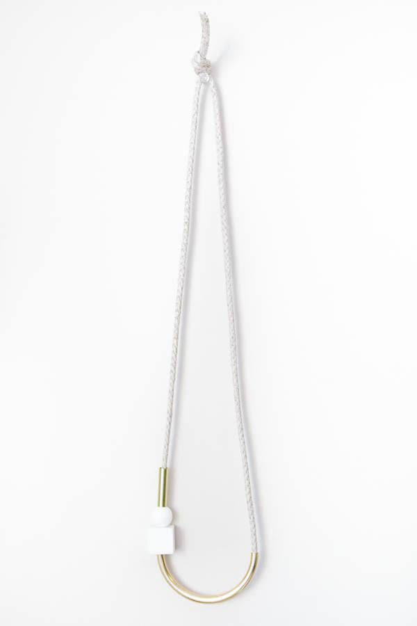 Maslo Jewelry Chock A Block Brass Necklace